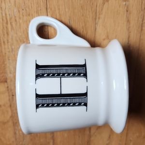 Anthropologie letter 'H' initial monogram mug